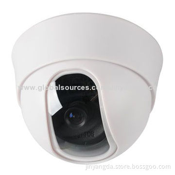 CCTV dome security camera, plastic case, low illumination, indoor use